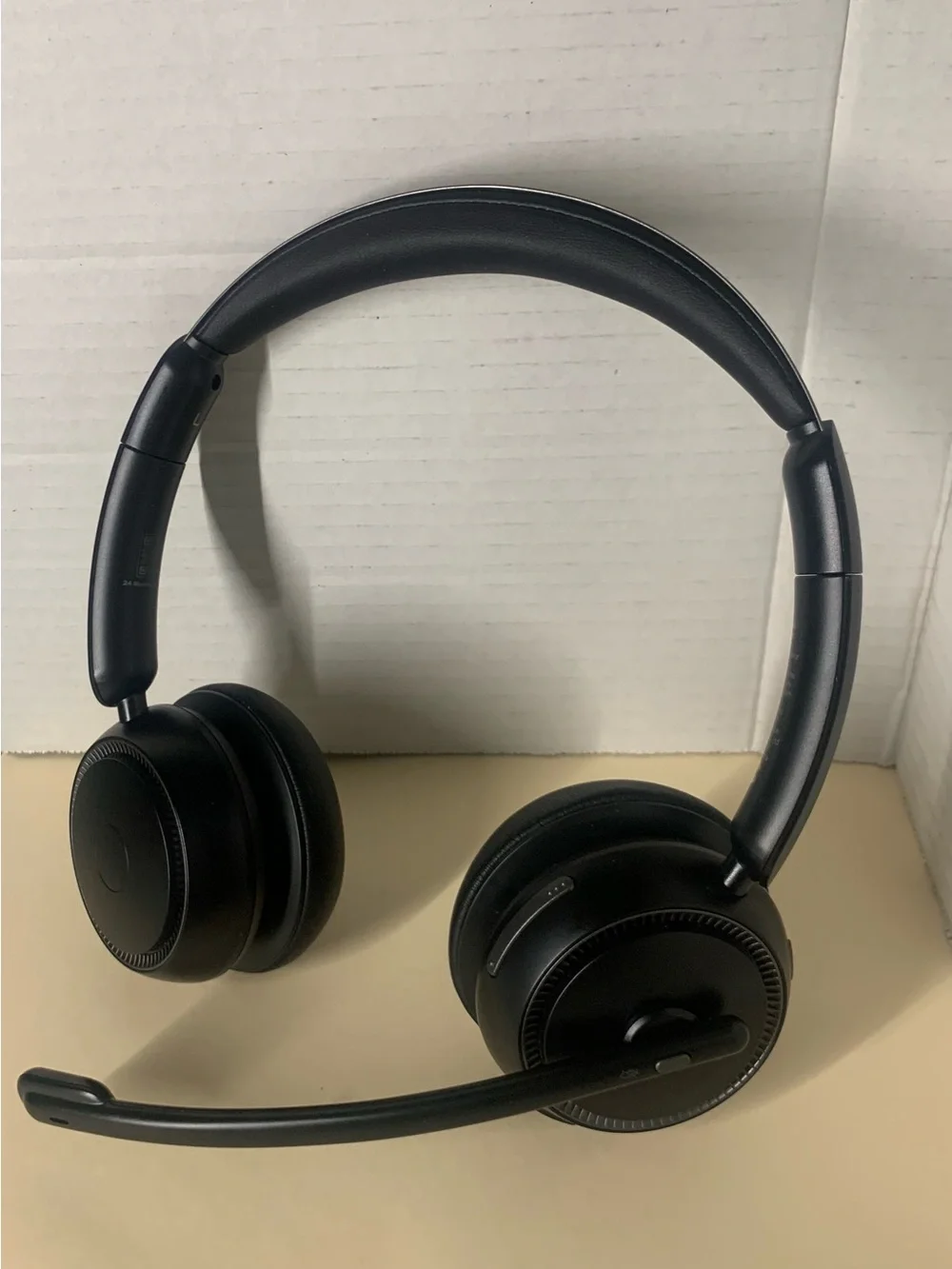 Wireless Over-Ear Headset with Boom Mic - Black